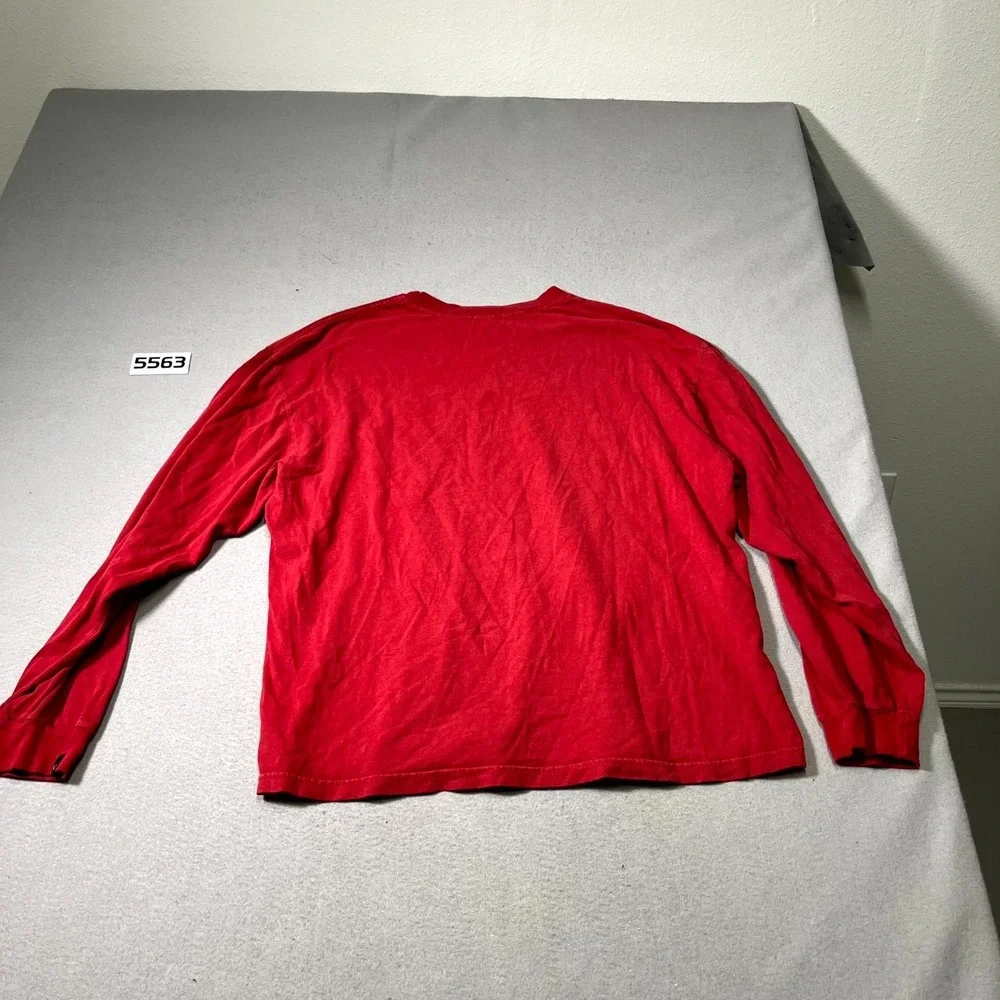 True Religion I m‎ on the Rise Shirt Mens XL Red Cotton Crew Neck Streetwear